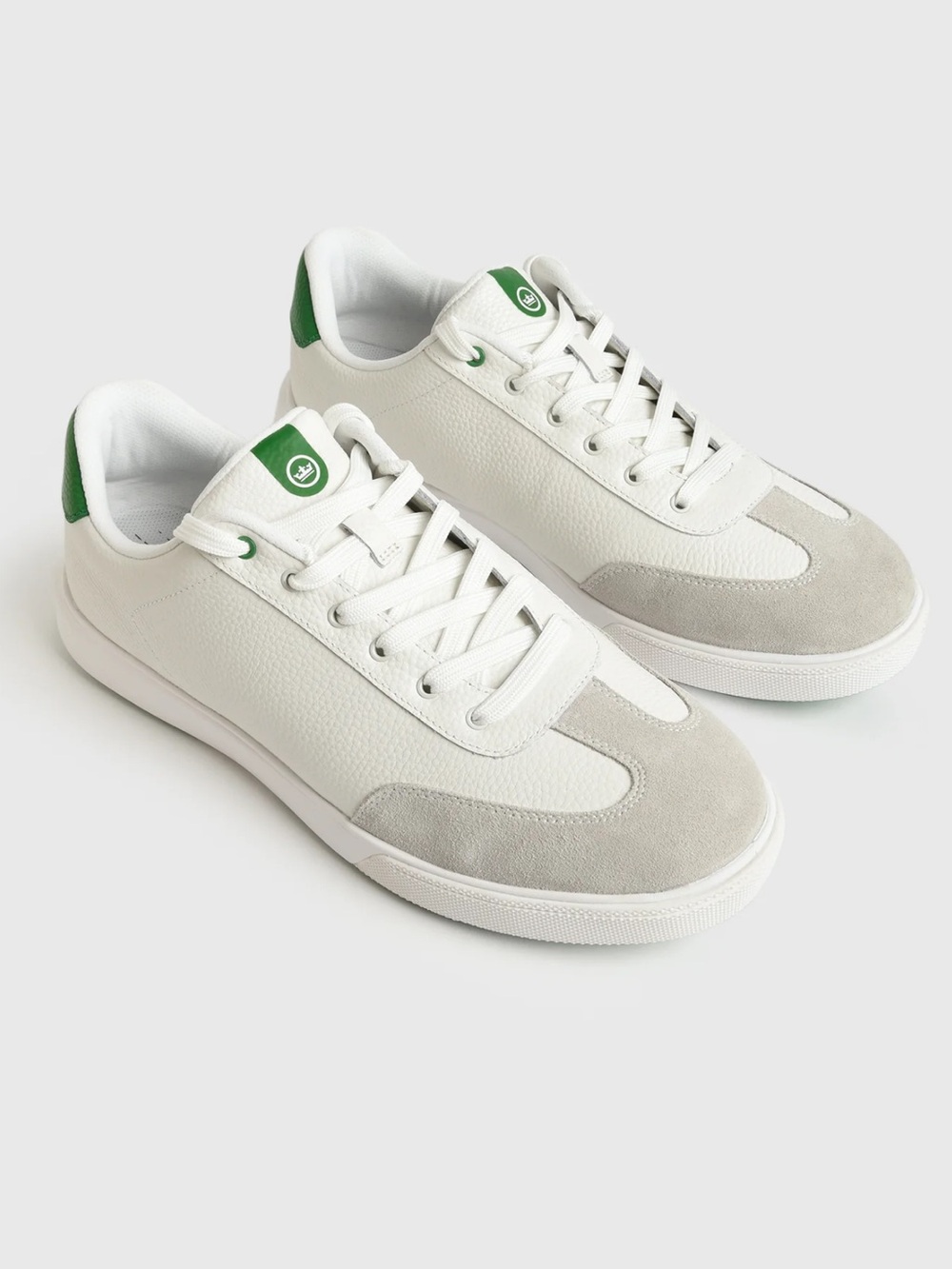 NEW Peter Millar Drift Leather Hybrid Course Golf Shoe: White/Fairway (Size 10)